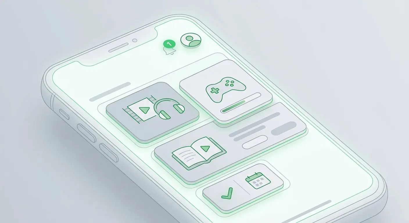 Daily Kicker Offer Interface Visual Illustration of a daily personalised offers interface on a mobile device