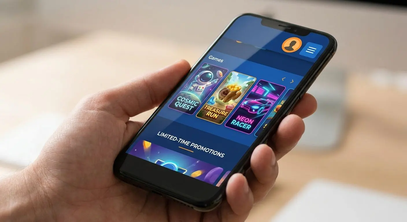 Responsive mobile interface shown on a smartphone screen