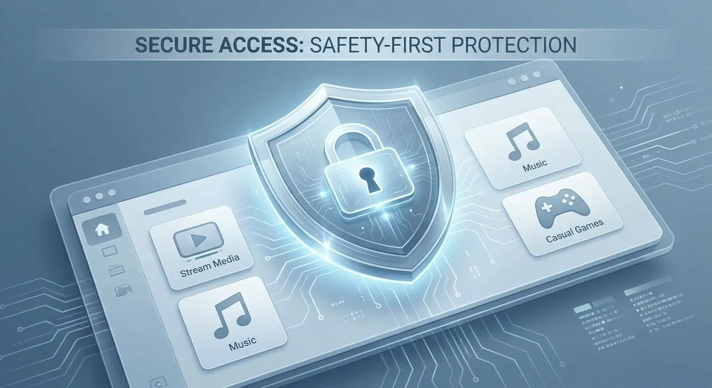 Shield and lock over secure online play interface
