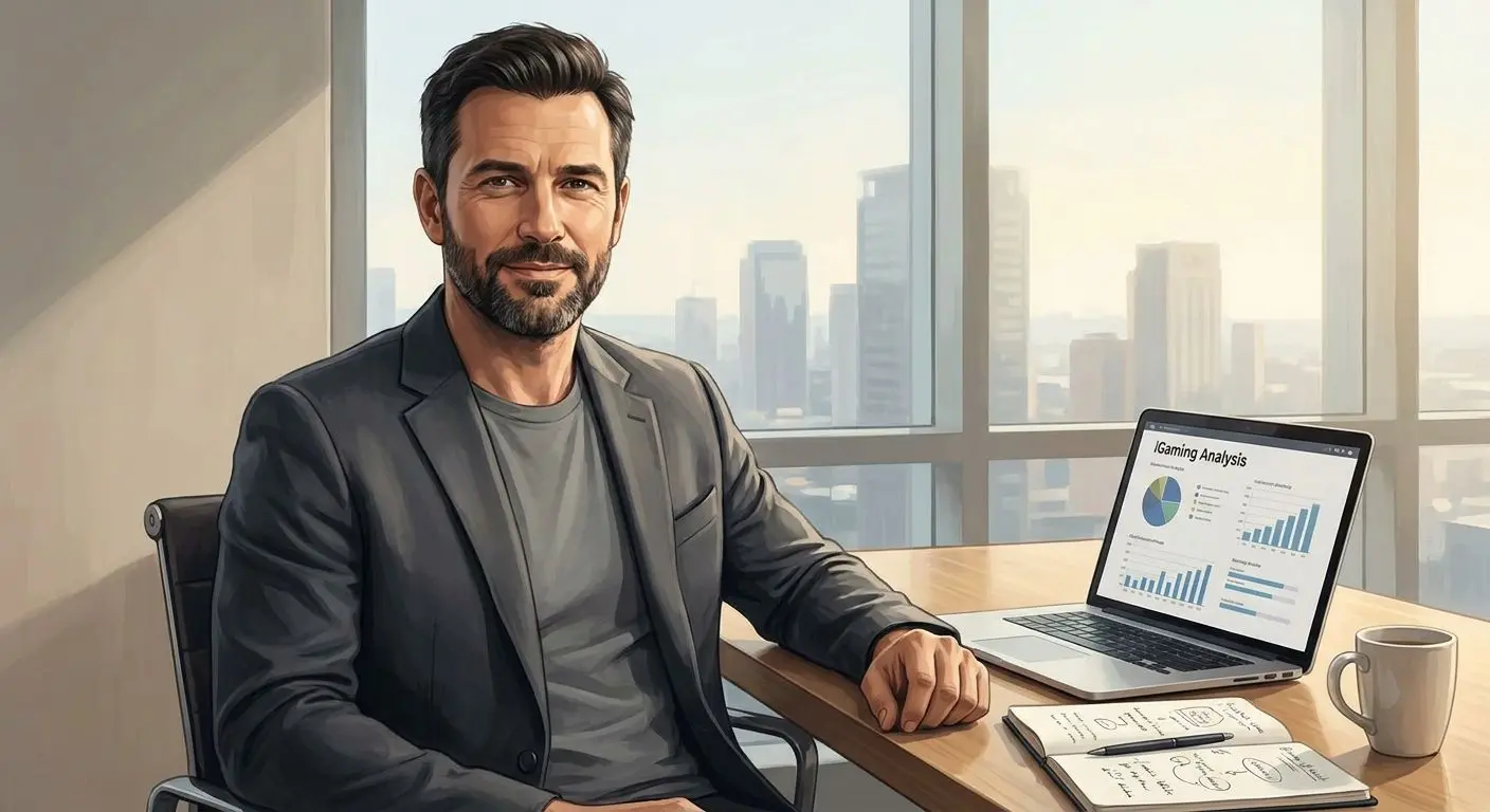 Fictional editorial portrait representing the article author